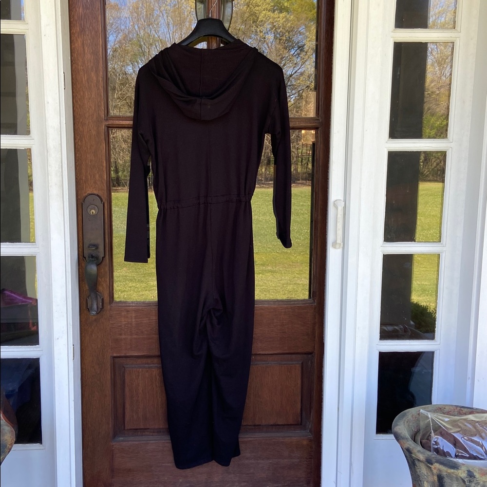 Eileen Fisher Cozy Brushed Terry Hug Hooded Jumpsuit. Size S - Picture 5 of 5
